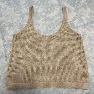Old Navy Women's Beige Knit Tank Top